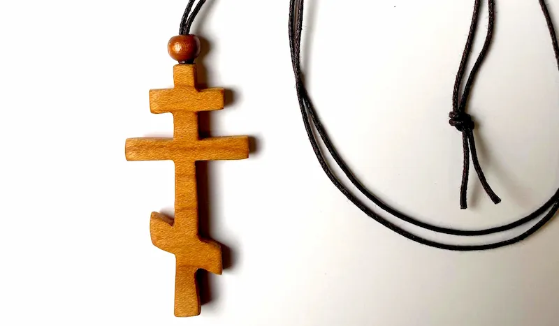 Gallery image of handcrafted wooden Orthodox cross 7